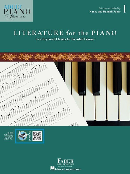 Adult Piano Adventures Literature for the Piano Book 1 by Faber Piano Adventures, 80 Pages, Original Classics for Adult Beginners