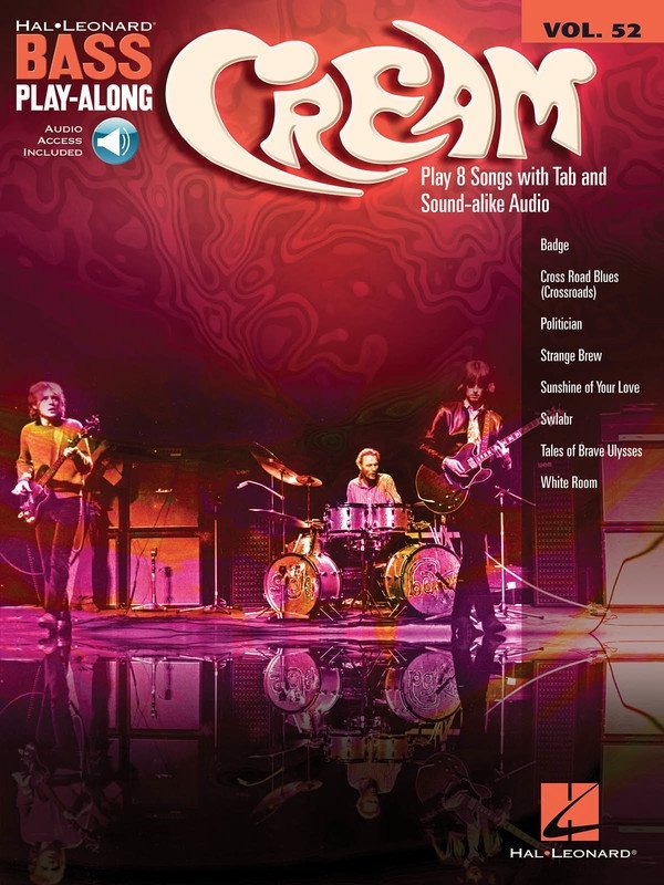 Cream — Bass Play-Along Vol. 52, Book/Online Audio (Hal Leonard)