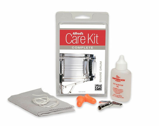 Alfred's Care Kit Complete For Snare Drum Inc. Drum Key, Cloth and Earplugs