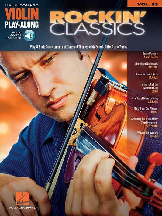 Rockin' Classics — Violin Play-Along, Vol. 53, Book/Online Audio (Hal Leonard)