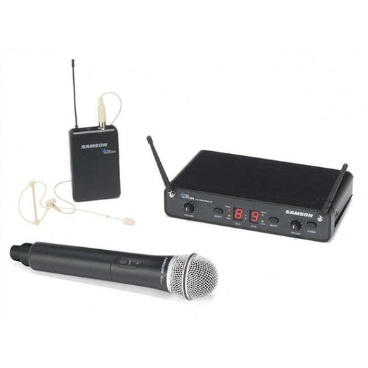 Samson Wireless Concert 88 Dual Microphone Pro Combo Wireless Mic Sysytem Earset & Hand Held