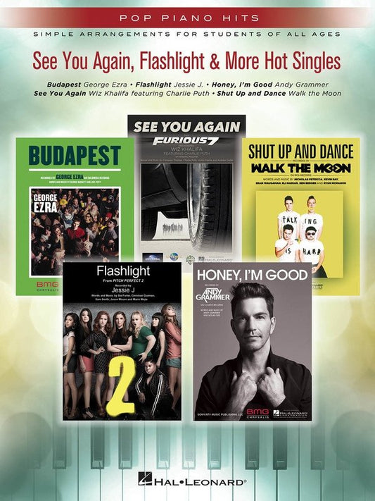 See You Again, Flashlight & More Hot Singles — Pop Piano Hits (Hal Leonard)