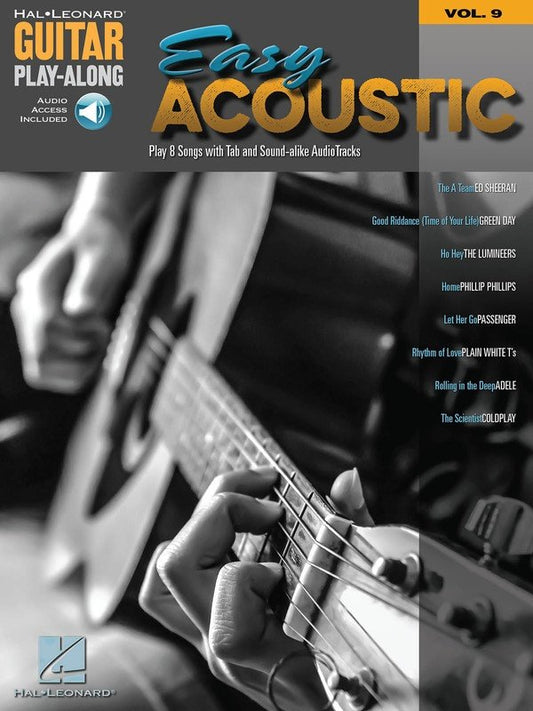 Easy Acoustic Songs — Guitar Play-Along, Vol. 9, Book/Online Audio (Hal Leonard)