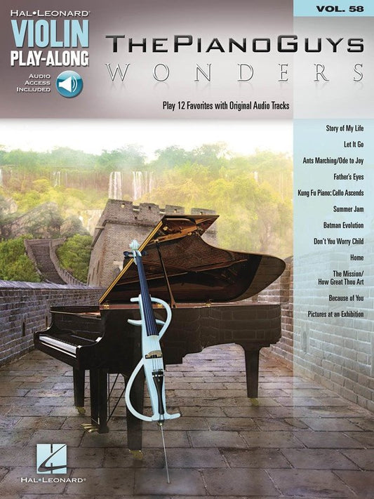 The Piano Guys: Wonders — Violin Play-Along, Vol. 58, Book/Online Audio (Hal Leonard)