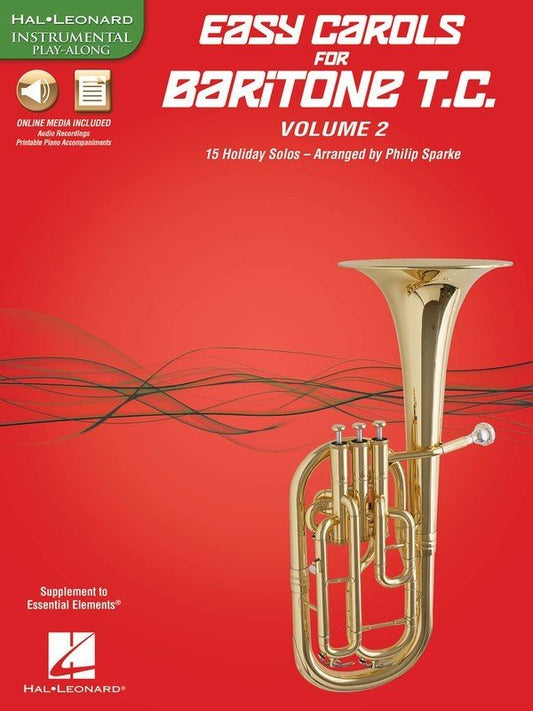 Easy Carols for Baritone TC, Vol. 2 — Book/Online Media (Hal Leonard Instrumental Folio)
