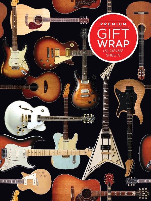 Gift Wrapping Paper Guitar Collage Theme (Hal Leonard)