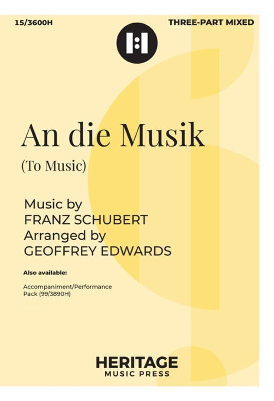 An Die Musik (To Music) 3 Part Mixed Choral Arrangement for Men's Voices