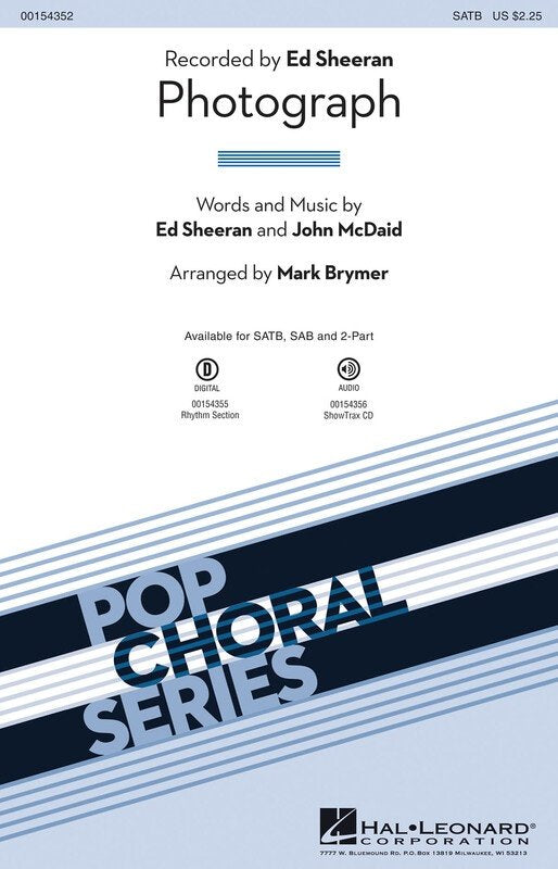 Photograph — SATB Choral Score (Hal Leonard)