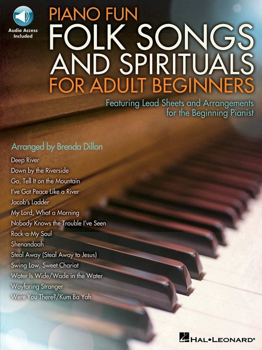 Piano Fun: Folk Songs & Spirituals for Adult Beginners — Book/Online Audio (Hal Leonard)