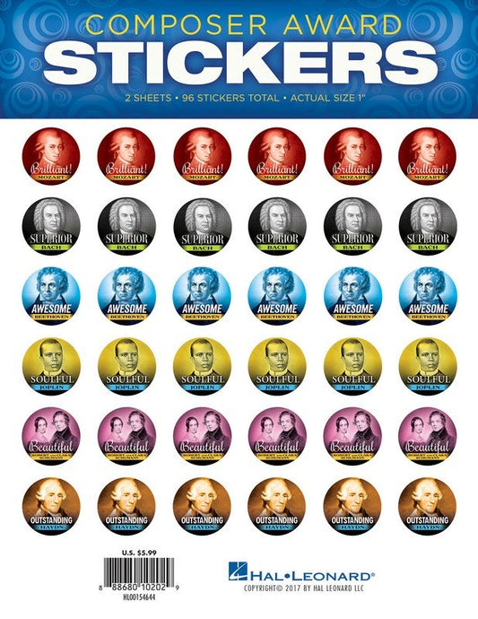 Composer Award Stickers (Hal Leonard)