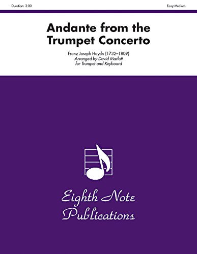 Andante from the Haydn Trumpet Concerto - Transposed Trumpet/Piano Sheet Music