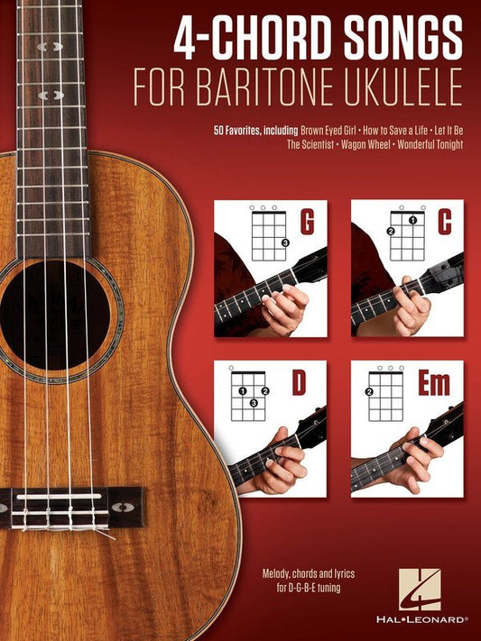 4 Chord Songs for Baritone Ukulele (G-C-D-Em) (Hal Leonard)