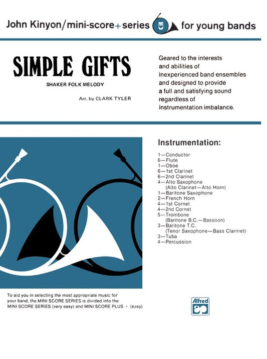 Simple Gifts Shaker Folk Tune Concert Band Sheet Music Grade 1