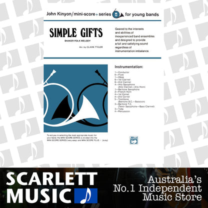 Simple Gifts Shaker Folk Tune Concert Band Sheet Music Grade 1 — view 2