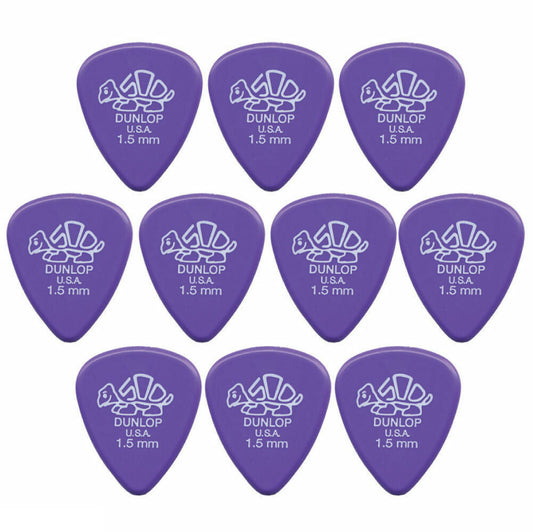 10 x Dunlop Premium DELRIN 500 1.5MM Gauge Guitar Picks 41R