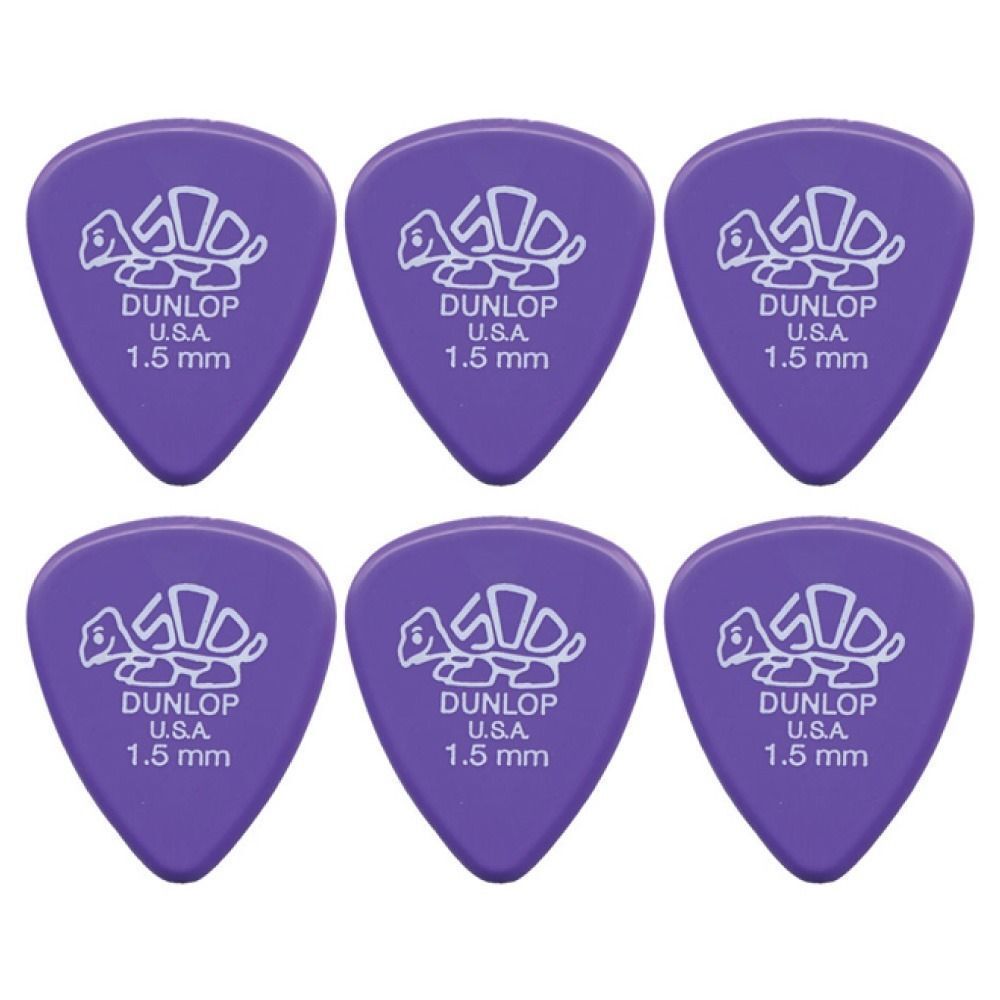 6 x Dunlop Premium DELRIN 500 1.50MM Gauge Guitar Picks 41R