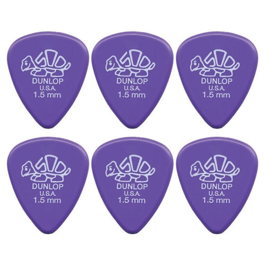 6 x Dunlop Premium DELRIN 500 1.50MM Gauge Guitar Picks 41R