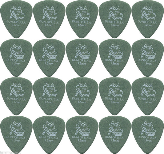 20 x Dunlop Gator Grip Green 1.50mm Guitar Picks USA Bulk Pack
