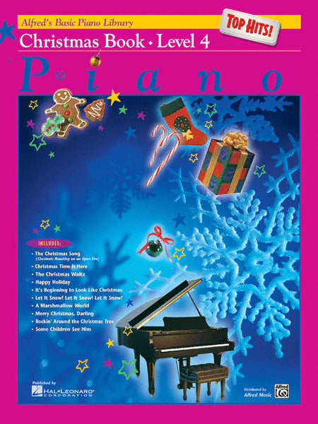 Alfred's Basic Piano Library - Top Hits Christmas Book Level 4