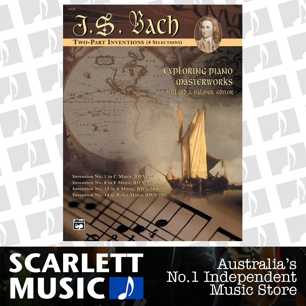Bach Exploring Piano Masterwork 2pt Inventions Sheet Music — view 2