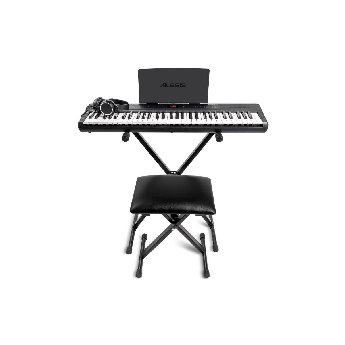 Alesis Harmony 61 Mk4 Digital Keyboard Pack with Stand, Bench, Headphones and Accessories