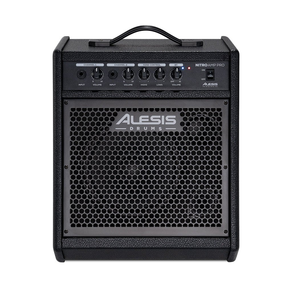 Alesis Nitro Amp Pro 8” Compact Floor Monitor for Electronic Drums, 80W Bluetooth, 2.5” Tweeter, Wedge Design, Easy EQ Controls