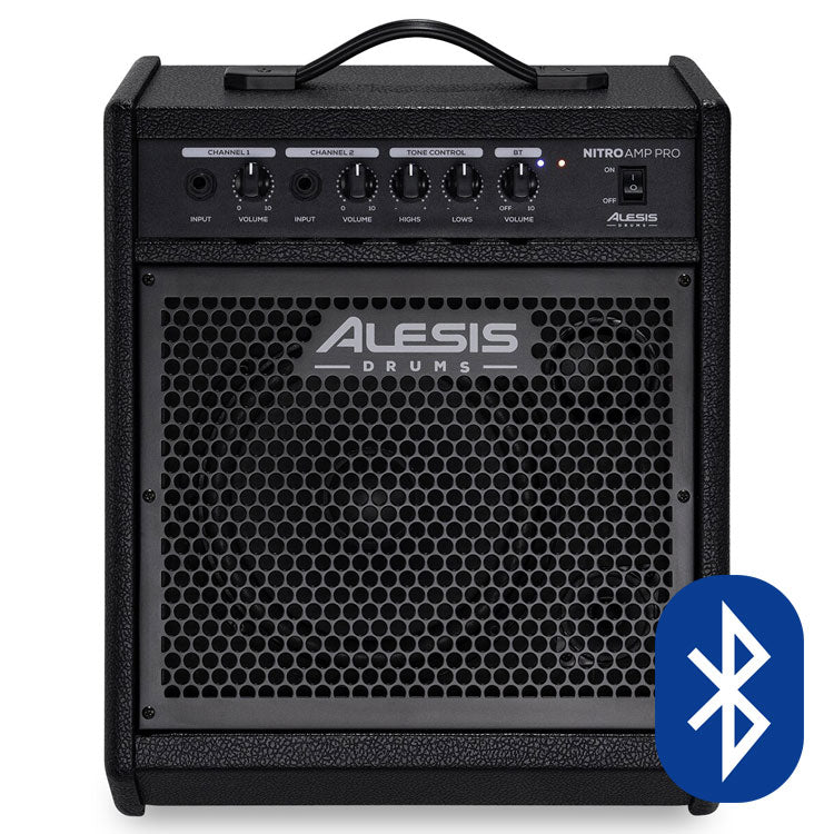 Alesis Nitro Amp Pro 8” Compact Floor Monitor for Electronic Drums, 80W Bluetooth, 2.5” Tweeter, Wedge Design, Easy EQ Controls — view 5