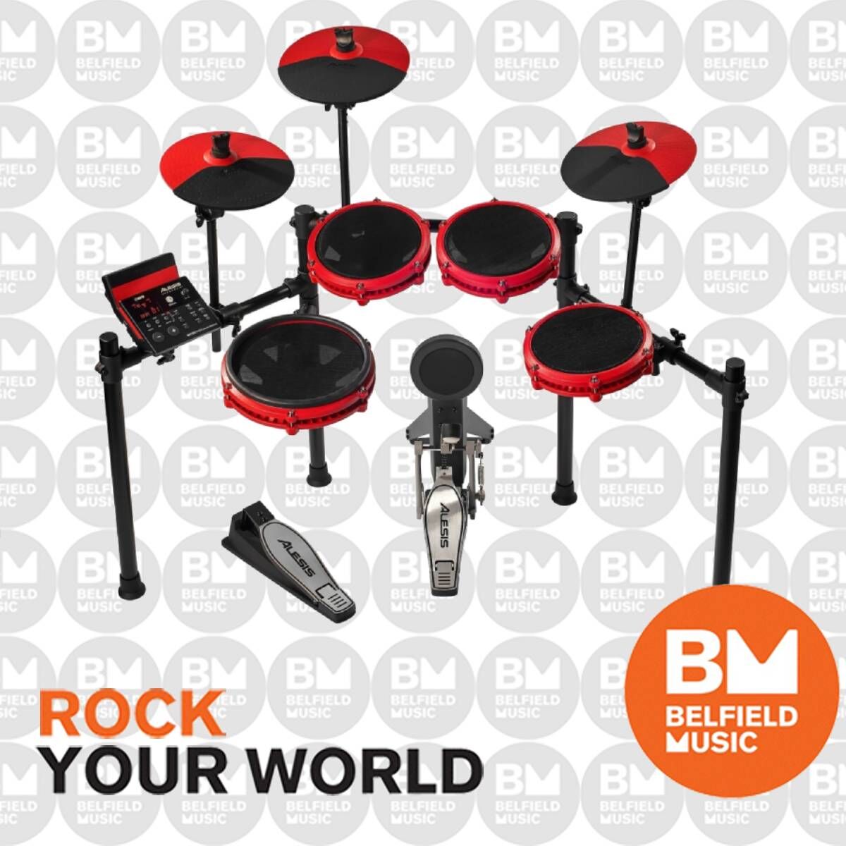 Alesis Nitro Max Electronic Drum Kit with Bluetooth - Red Special Edition — view 2