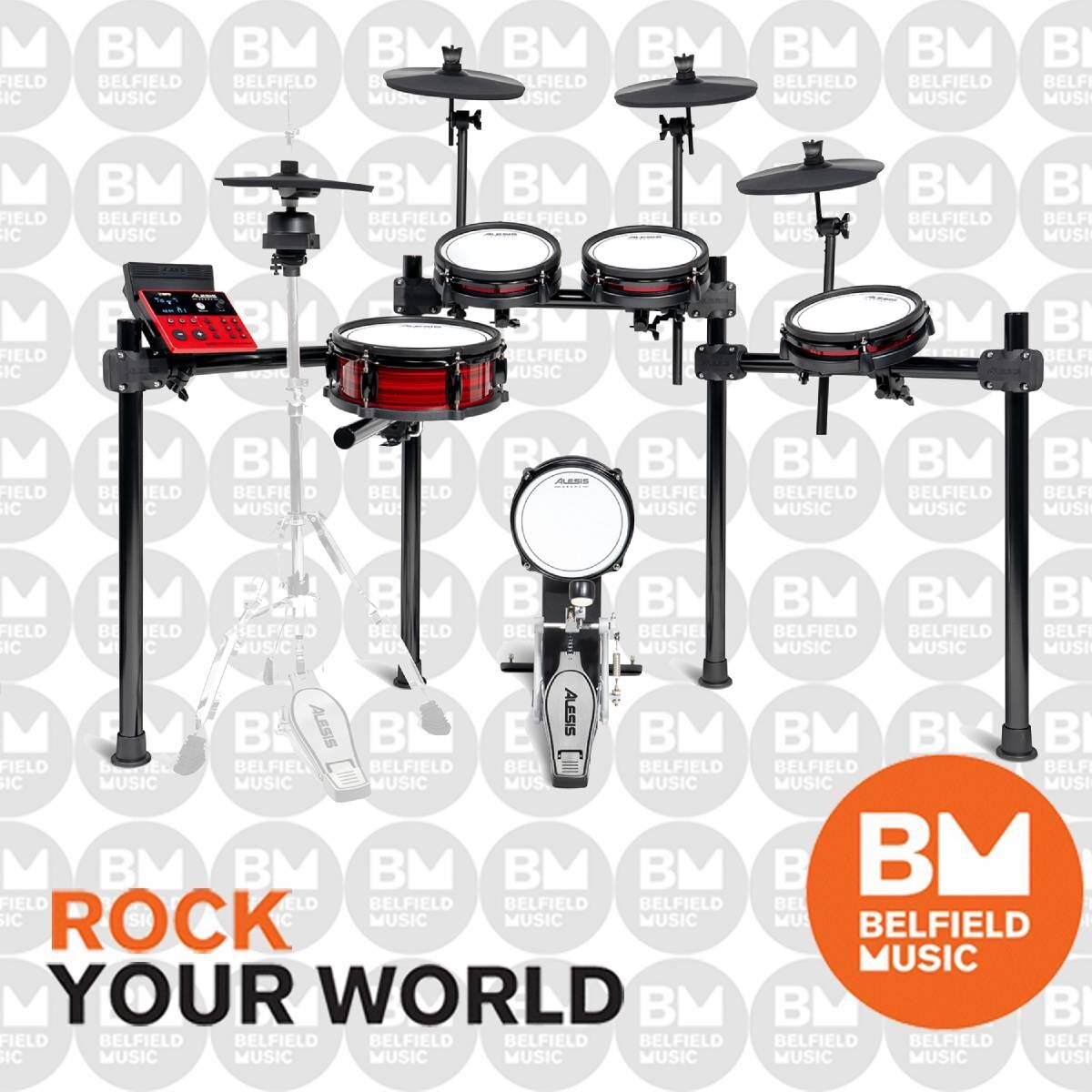 Alesis Nitro Ultimate 9-Piece Electronic Drum Kit with Stand-Mounted Hi-Hat and Bluetooth Connectivity — view 5