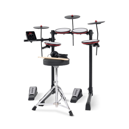 Alesis Turbo Max 7-Piece Electronic Drum Kit with Mesh Pads, Bluetooth, Adjustable Rack, and Learning Tools