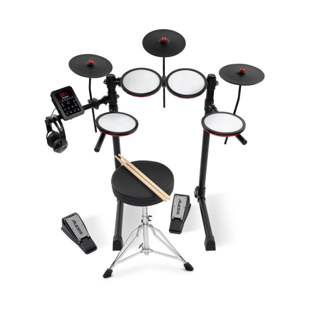 Alesis Turbo Max 7-Piece Electronic Drum Kit with Mesh Pads, Bluetooth, Adjustable Rack, and Learning Tools — view 5