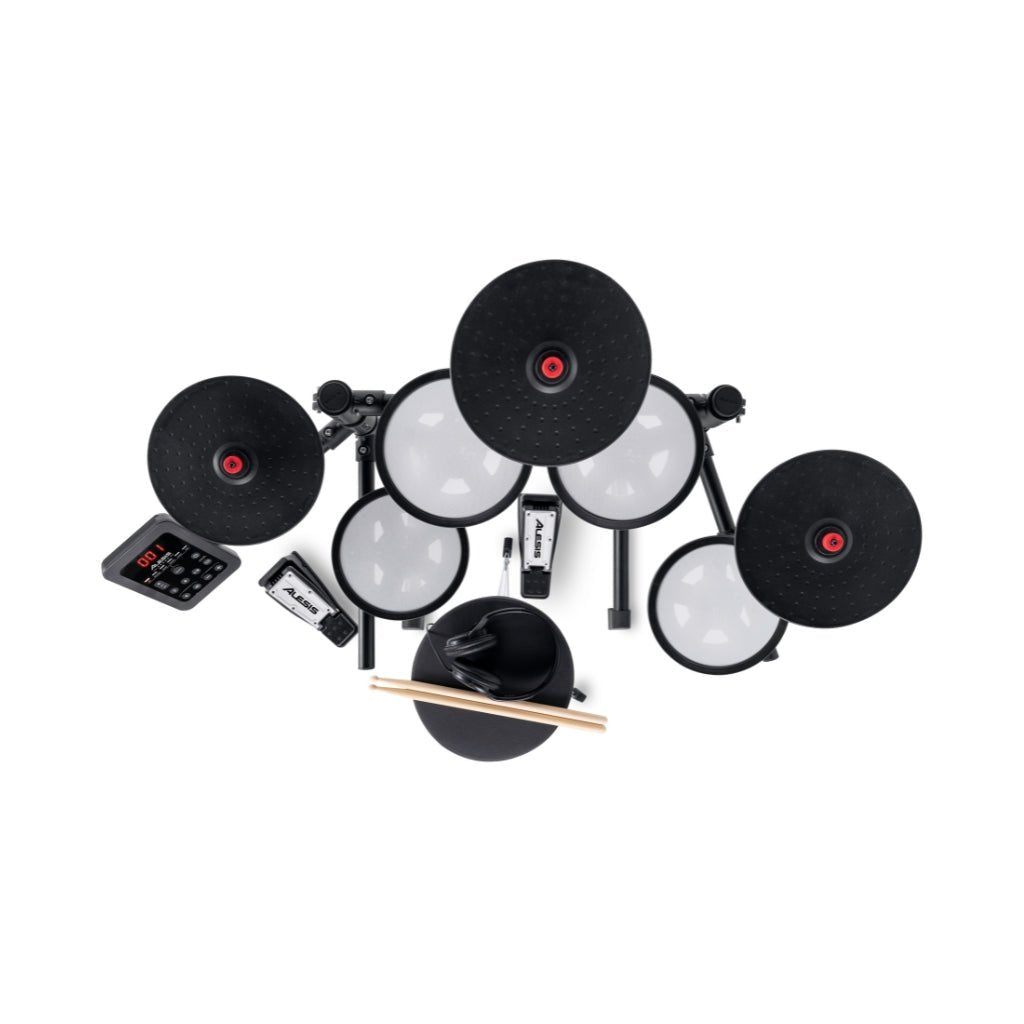 Alesis Turbo Max 7-Piece Electronic Drum Kit with Mesh Pads, Bluetooth, Adjustable Rack, and Learning Tools — view 6