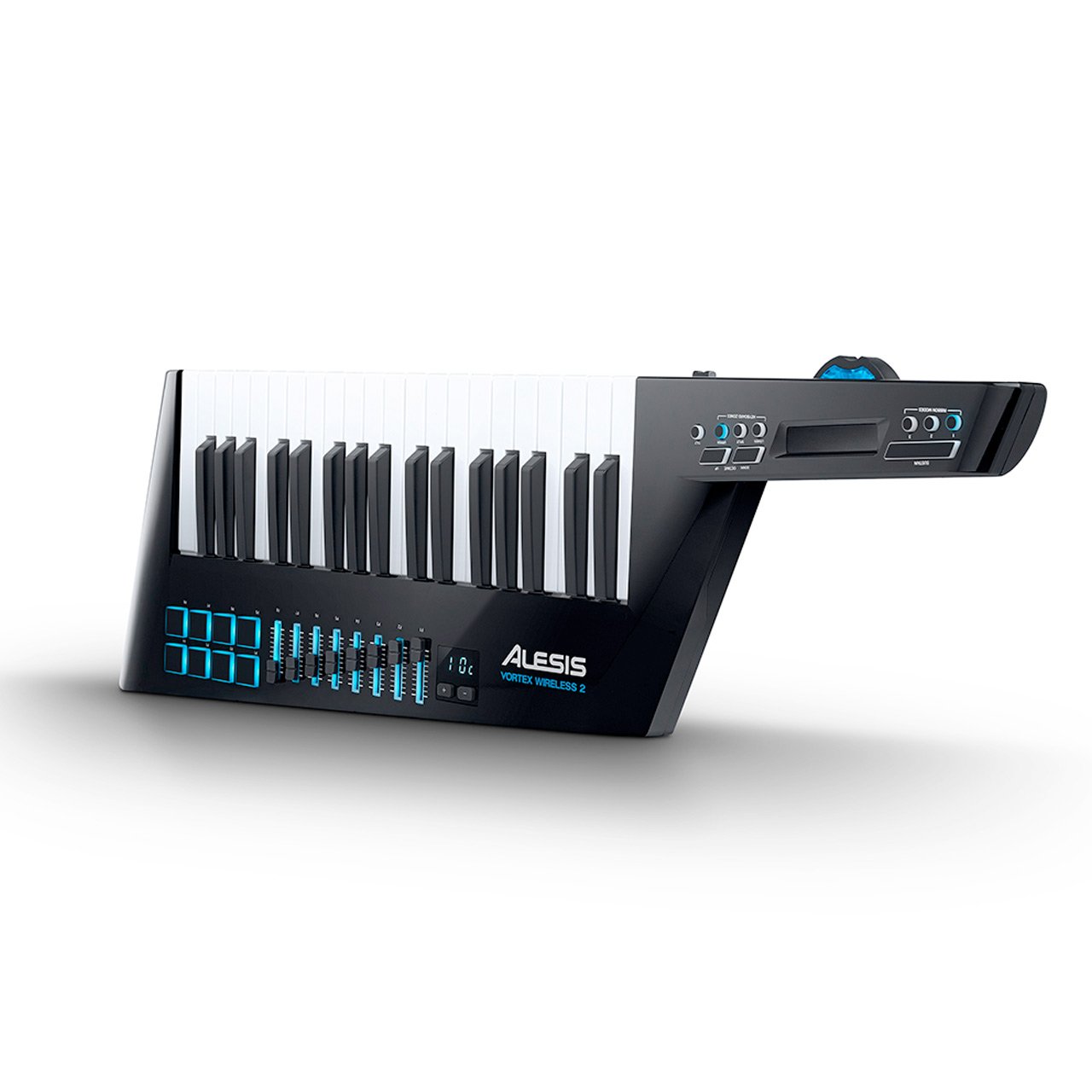 Alesis Vortex Wireless 2 USB/MIDI Keytar Controller with 37 Keys, RGB Pads, Faders, and Included Software — view 2