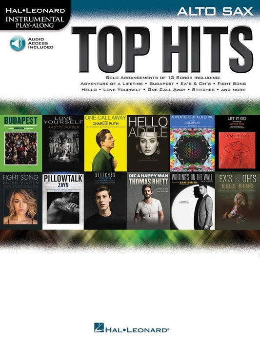 Top Hits — Alto Saxophone Play-Along, Book/Online Audio (Instrumental Play-Along, Hal Leonard)