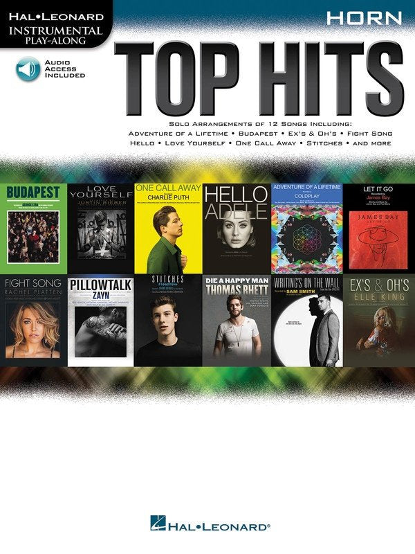 Top Hits — Horn Play-Along, Book/Online Audio (Instrumental Play-Along, Hal Leonard)