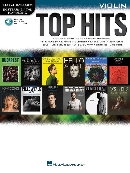Top Hits — Violin Play-Along, Book/Online Audio (Instrumental Play-Along, Hal Leonard)