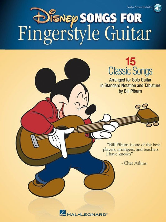 Disney Songs for Fingerstyle Guitar — Standard Notation & TAB, Book/Online Audio (Hal Leonard)