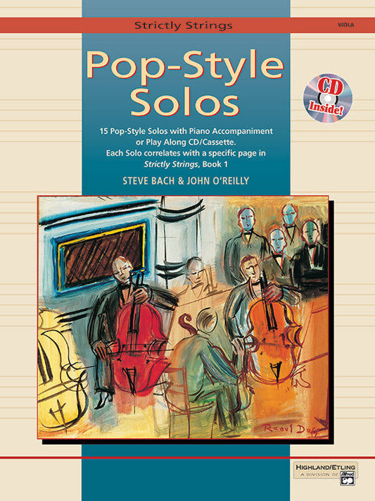 Strictly Strings Pop Solo Viola BK/CD - Bach Oreilly - Alfred Music