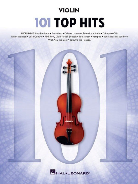101 Top Hits for Violin Songbook by Hal Leonard, 128 Pages, Easy to Play for Beginner & Intermediate Players