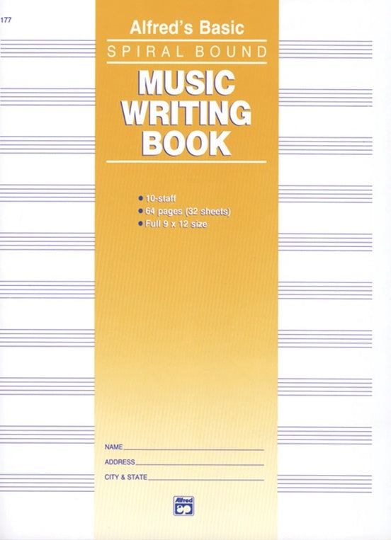 Manuscript Book 10 Stave  64 Pages Spiral
