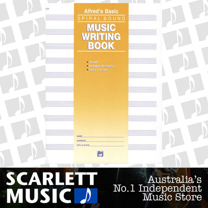 Manuscript Book 10 Stave  64 Pages Spiral — view 2