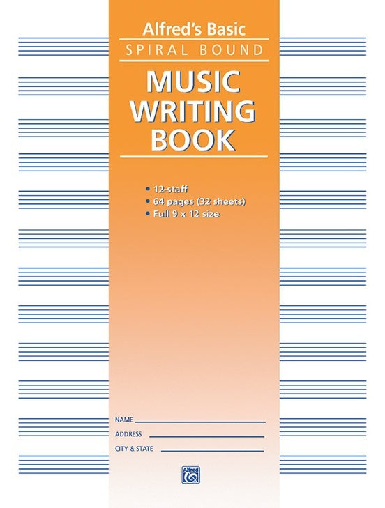 Manuscript Book 12 Stave 64 Pages Spiral