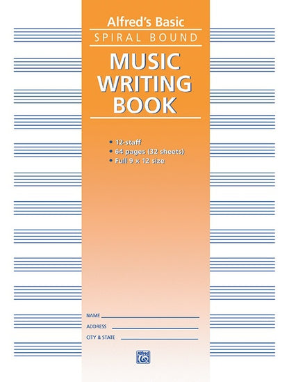 Manuscript Book 12 Stave 64 Pages Spiral