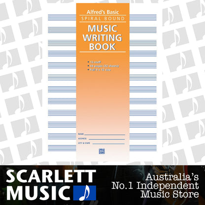 Manuscript Book 12 Stave 64 Pages Spiral — view 2