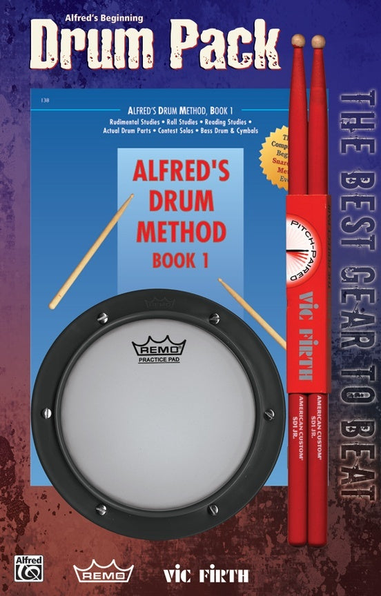 Beginning Drum Pack with Book, Pad, and Sticks