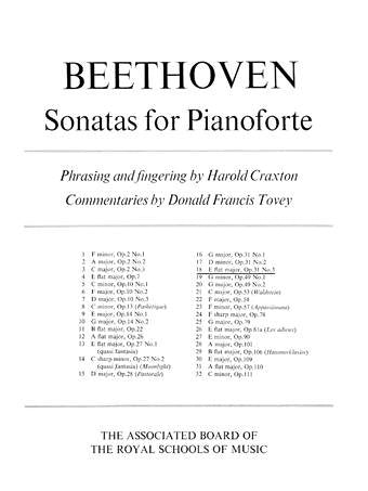 Beethoven Piano Sonata in Eb Major Op 31 No 3 - Piano Sheet Music, Signature Series Edition
