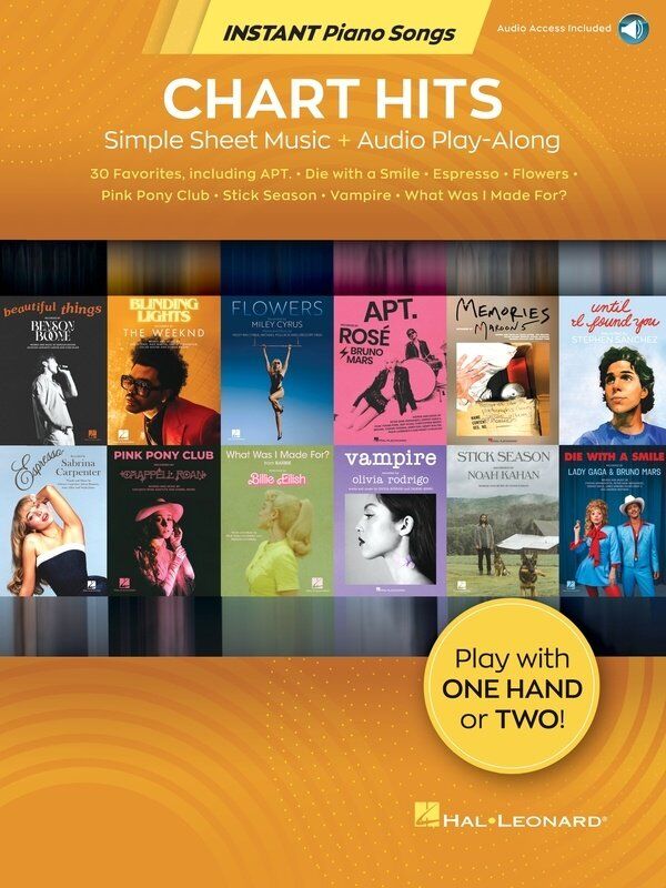 Chart Hits Instant Piano Songs Book by Hal Leonard