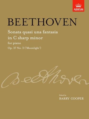 Beethoven Piano Sonata in C# Minor Op 27 No 2 Moonlight Sheet Music