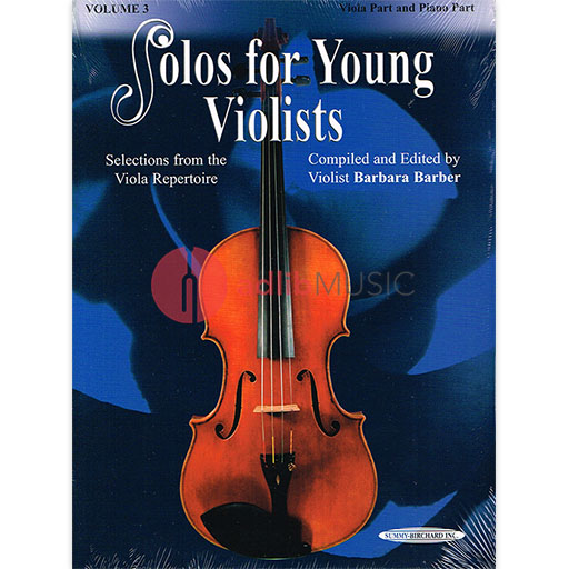 Solos for Young Violists Volume 3 - Viola/Piano Accompaniment by Barber Summy Birchard