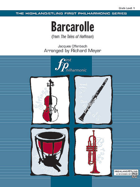 Barcarolle Tales of Hoffmann Full Orchestra Sheet Music Offenbach